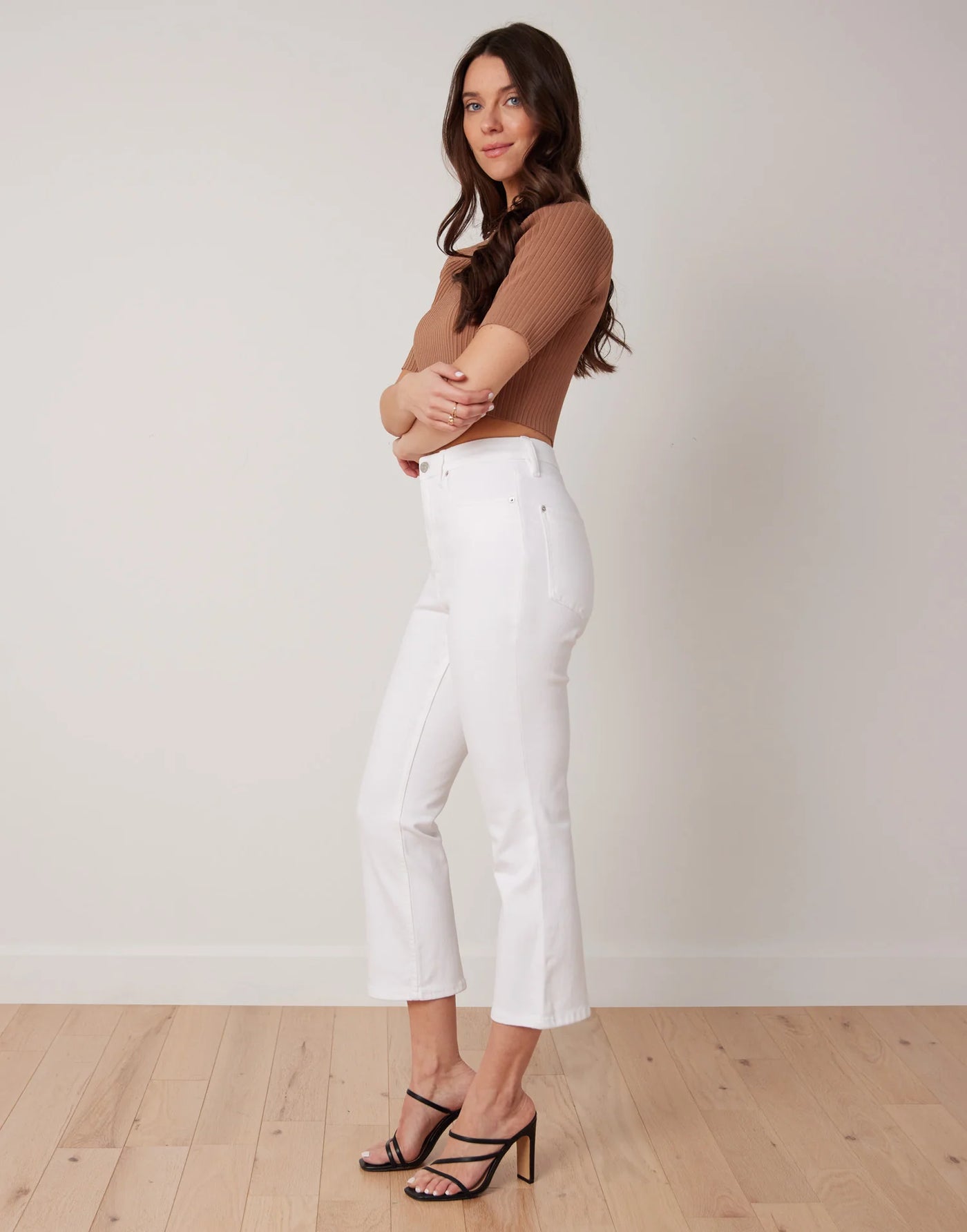 Jeans Alex coupe évasée - Blanc - Yoga Jeans