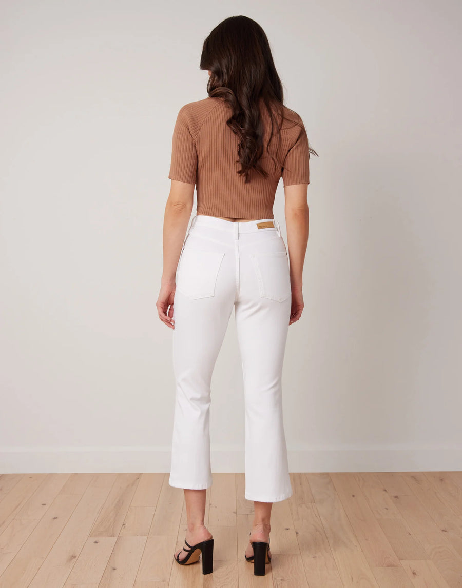 Jeans Alex coupe évasée - Blanc - Yoga Jeans