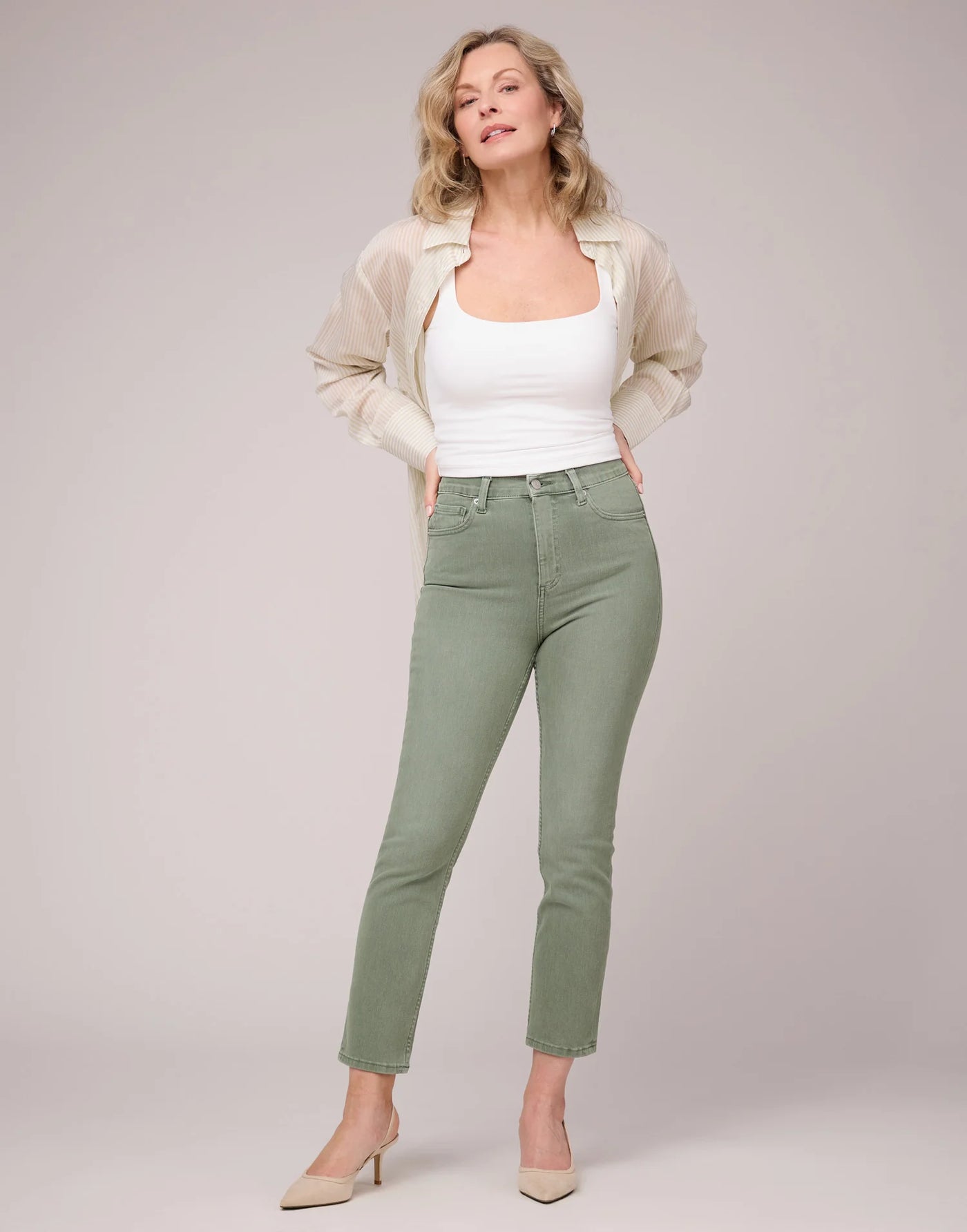 Jeans Emily coupe évasée - Beach Grass - Yoga Jeans