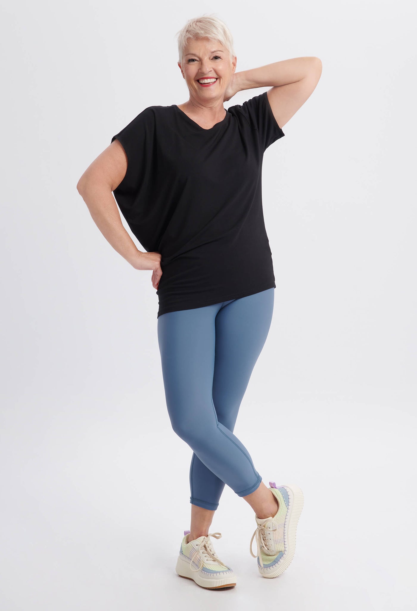 Angelina - Legging capri à taille haute