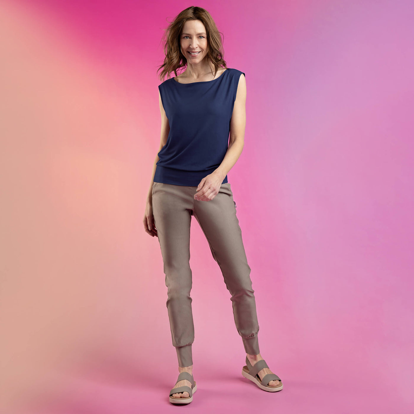 Sasha - Pantalon confortable à coupe semi-ajustée