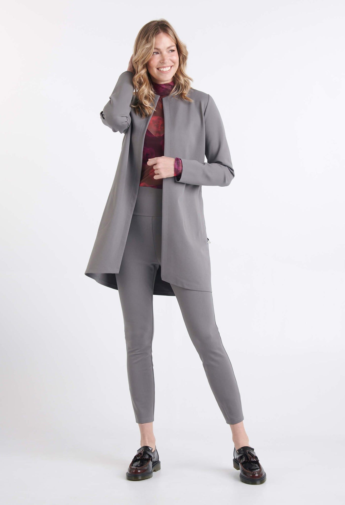 Juliana - Veste longue et élégante avec poches latérales