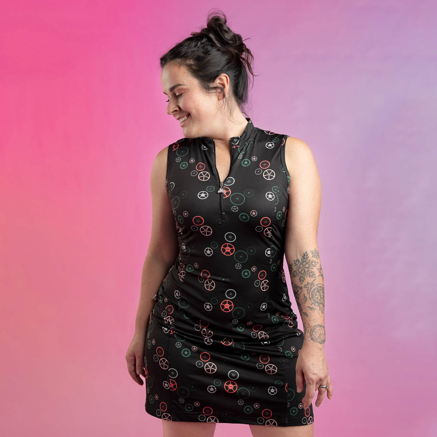 Louysa - Robe de vélo courte sans manches - Collection LOVELO