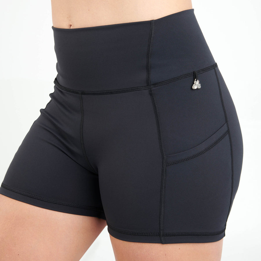 Nelly - Short court à taille haute avec poches - Longueur 3 pouces