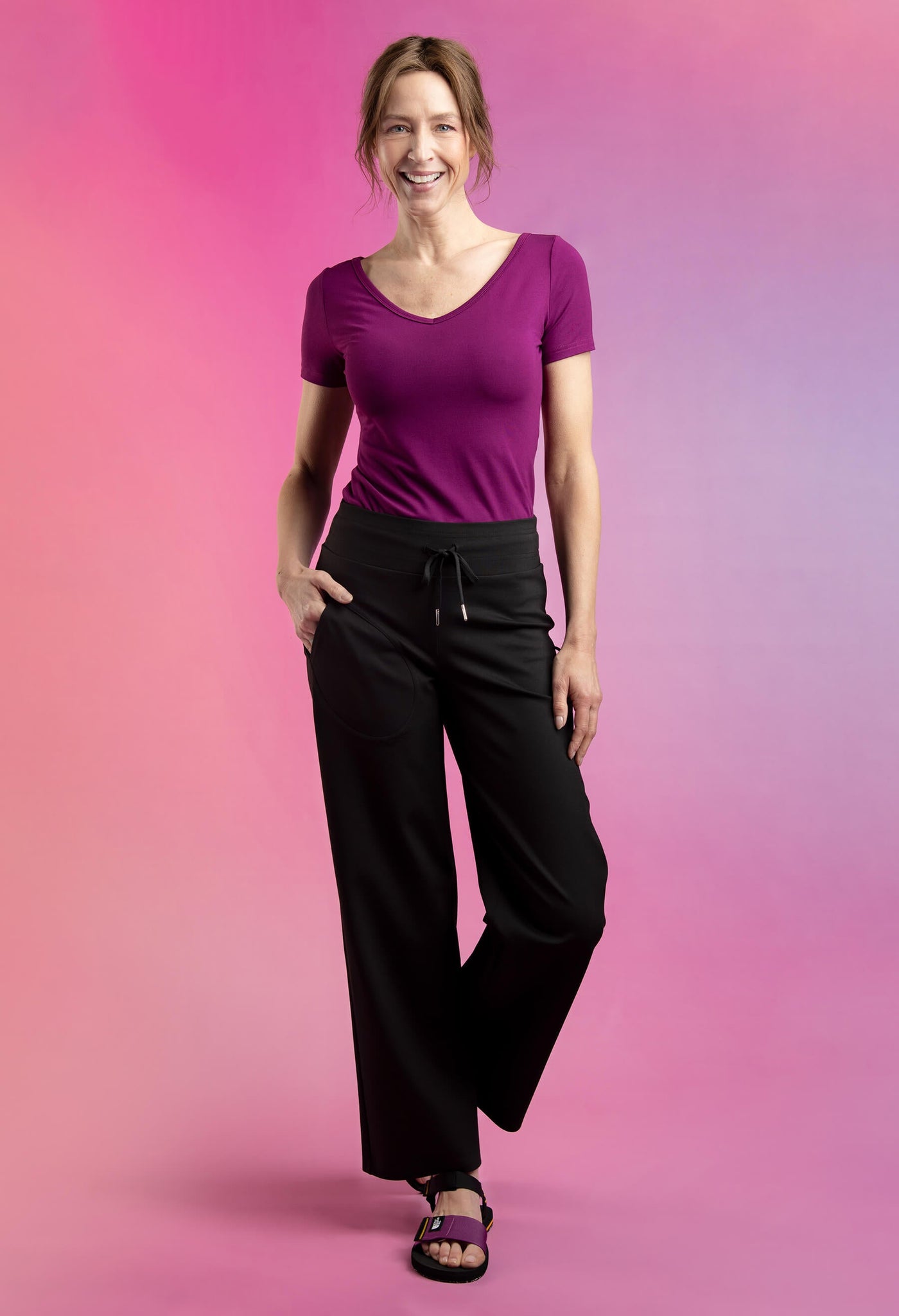 Romy - Flared straight leg pants