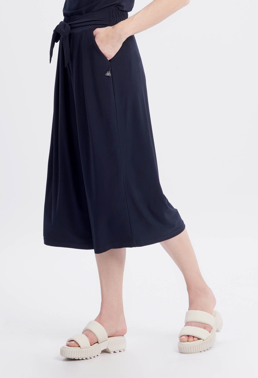 Polly -  Pantalon à jambe large et ceinture