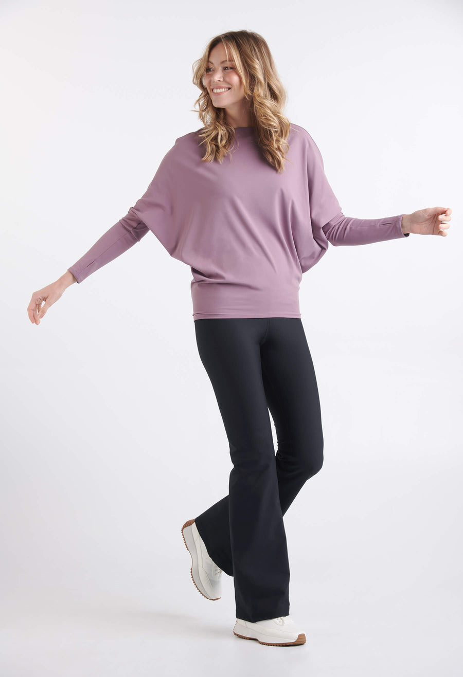 Evie - Legging à taille haute et jambe évasée