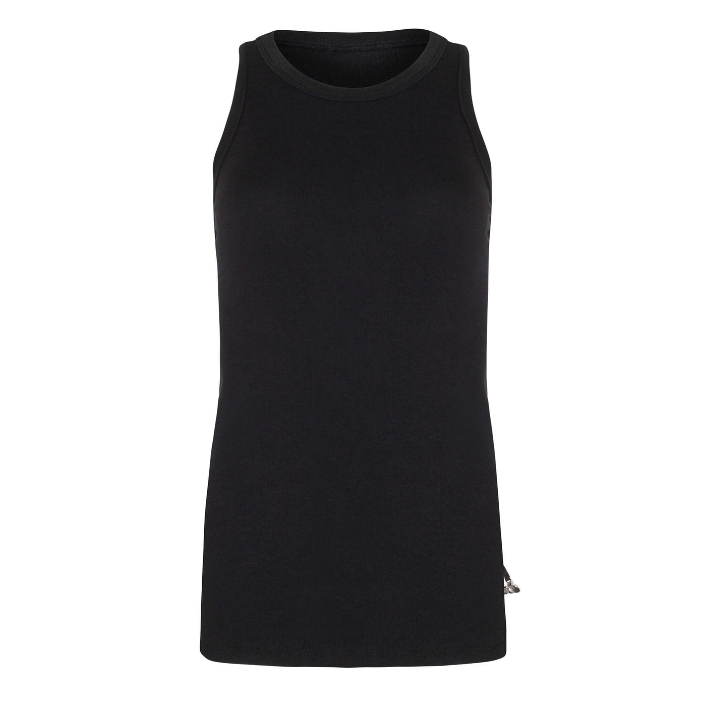 Amber - Camisole longue ajustée au tissu côtelé