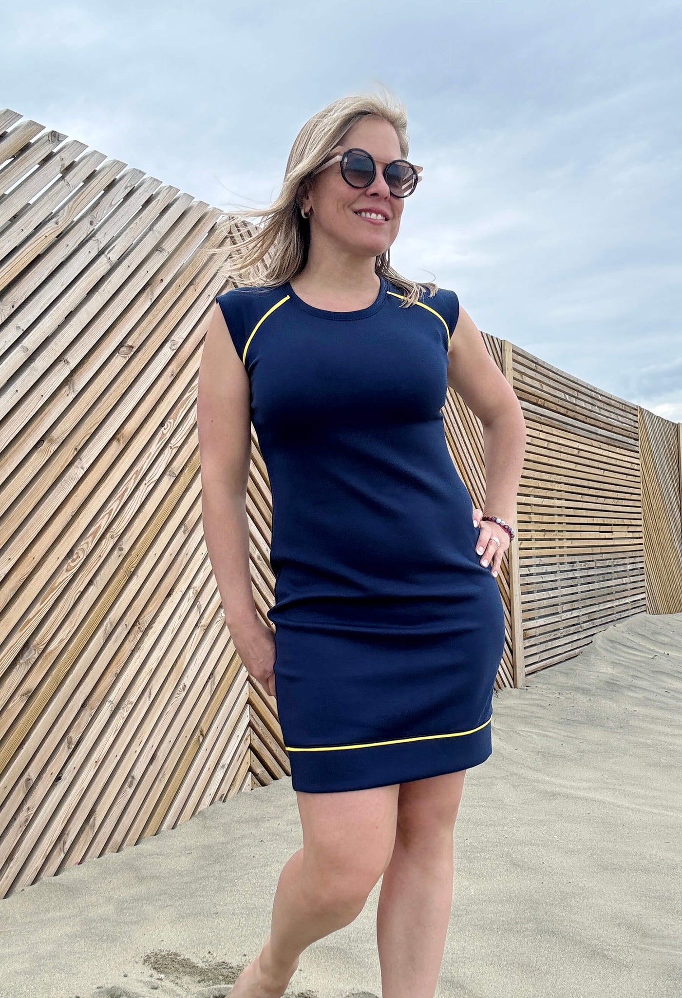 PRÉVENTE Lexia Nautique - Robe à manches très courtes