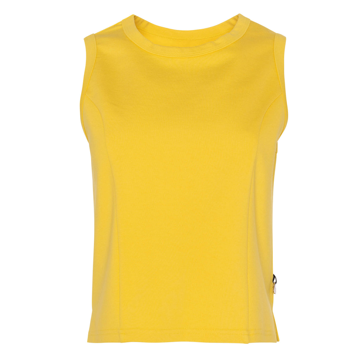 Reese - Camisole structurée à encolure ronde et fente latérale - Jaune et orange