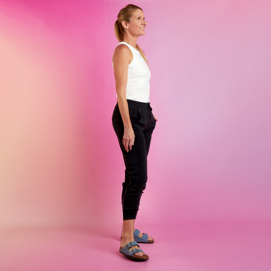 Amber - Camisole longue ajustée au tissu côtelé