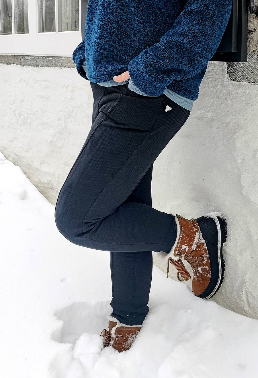 Pantalon Anouk doublé pour l'extérieur noir, fait au Québec par KSL!