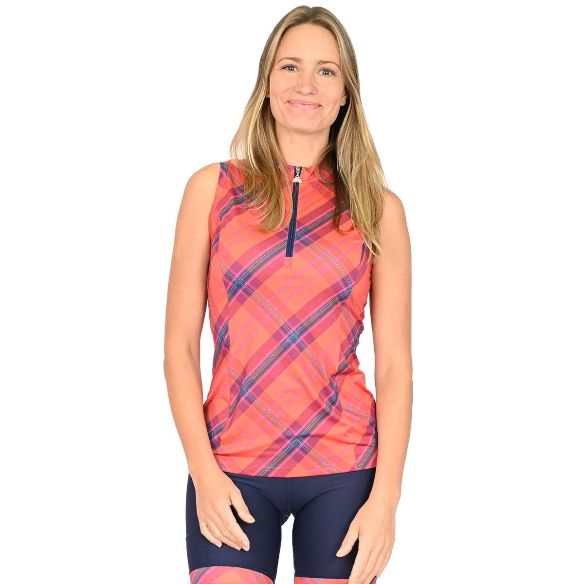 Camisole à carreaux avec poche arrière - Isa