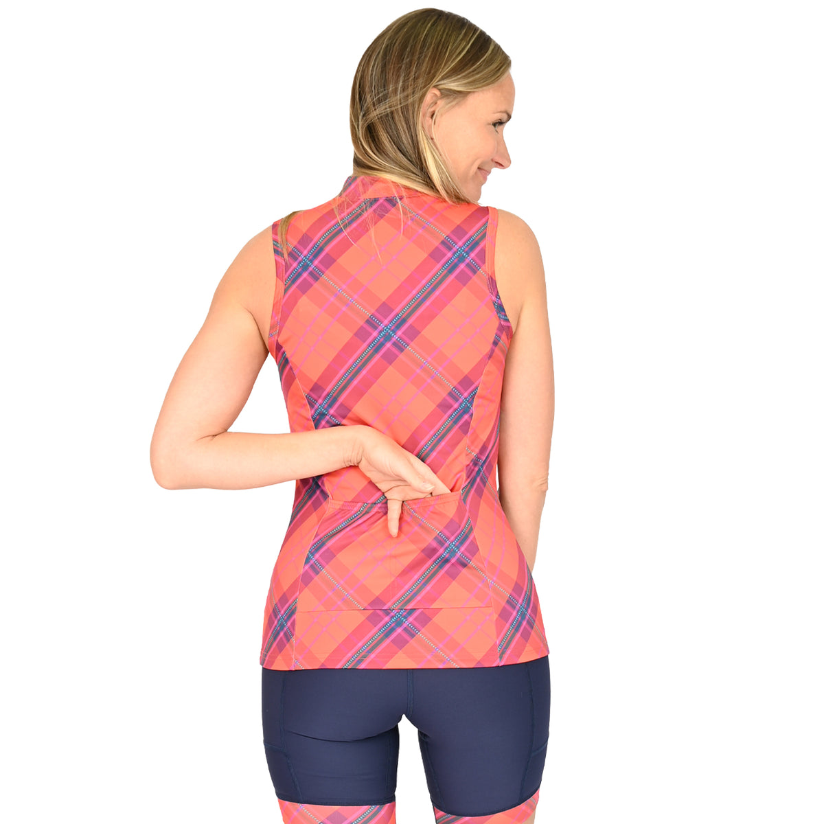 Camisole à carreaux avec poche arrière - Isa