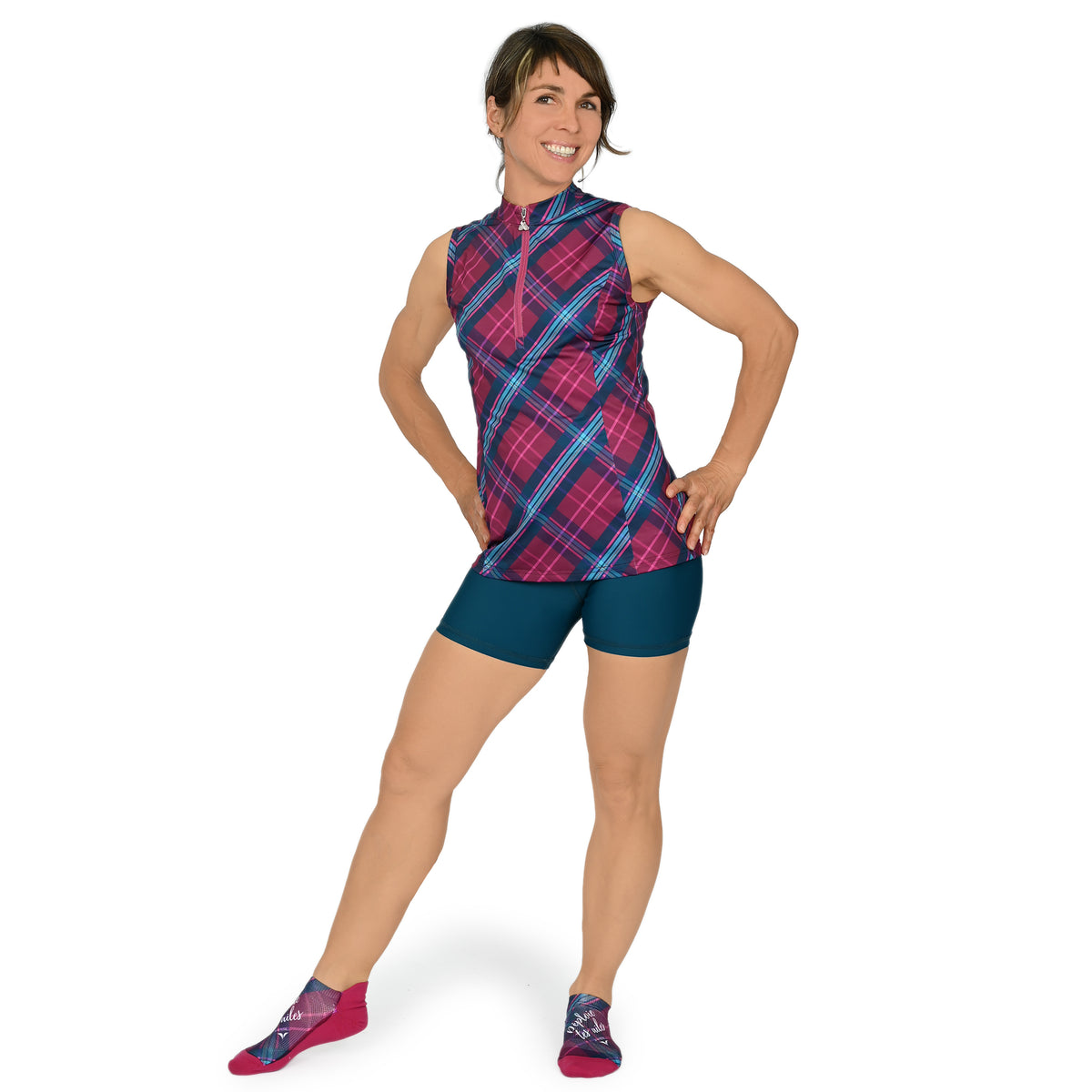 Camisole à carreaux avec poche arrière - Isa
