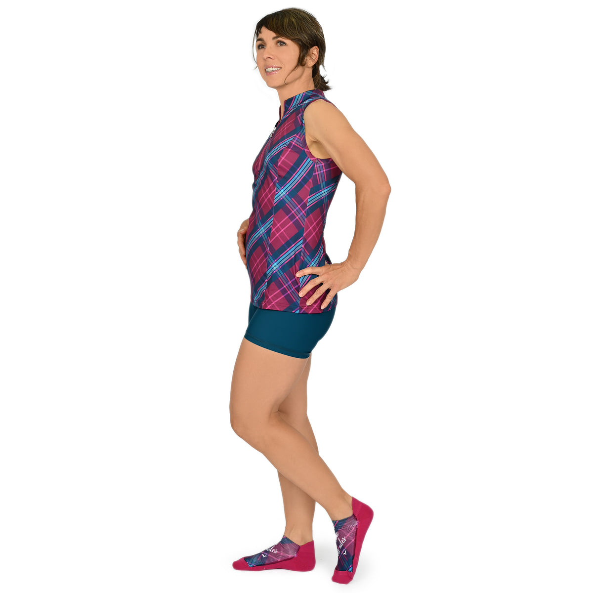 Camisole à carreaux avec poche arrière - Isa