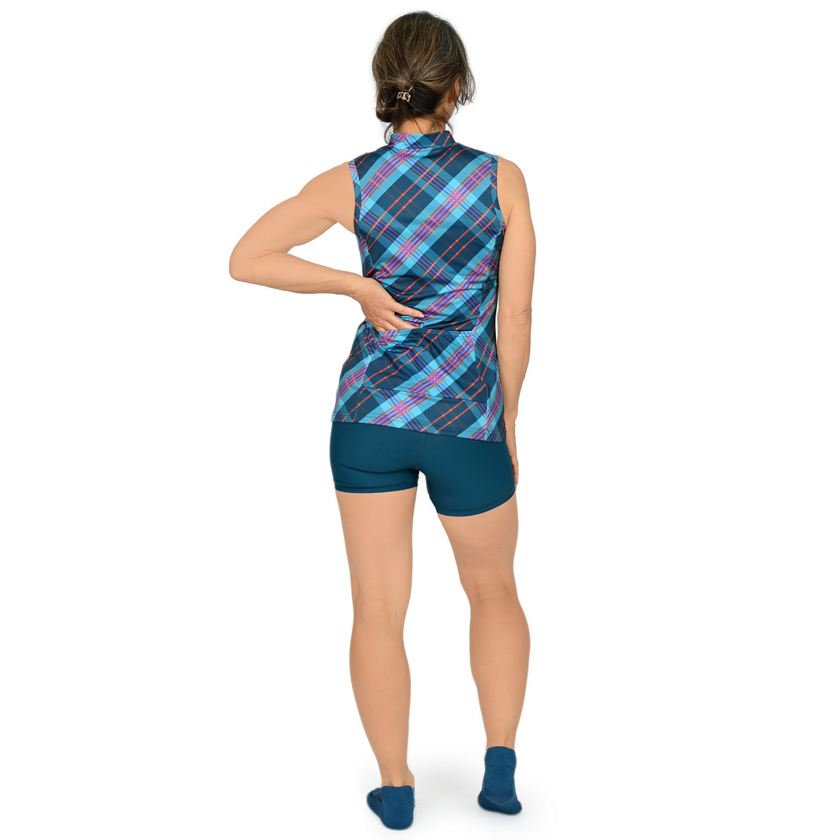 Camisole à carreaux avec poche arrière - Isa