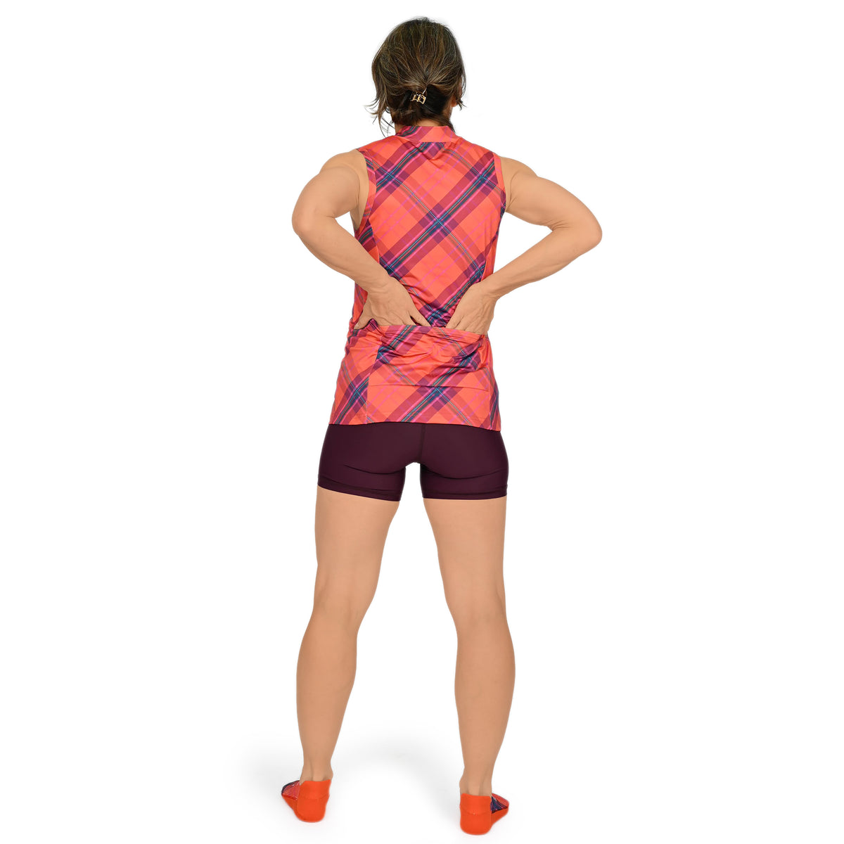 Camisole à carreaux avec poche arrière - Isa