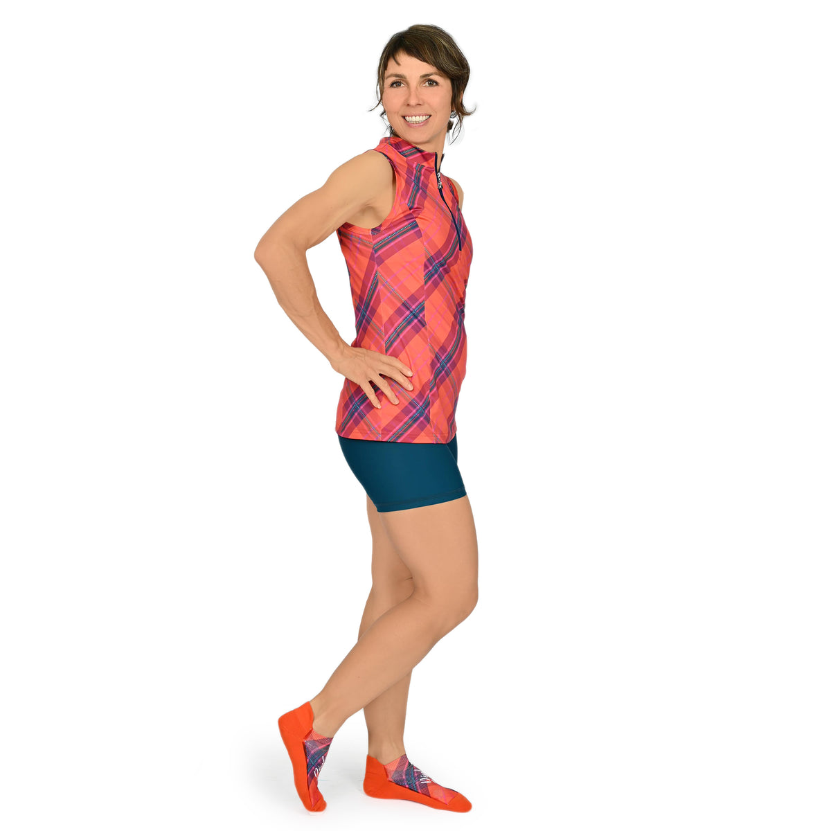 Camisole à carreaux avec poche arrière - Isa