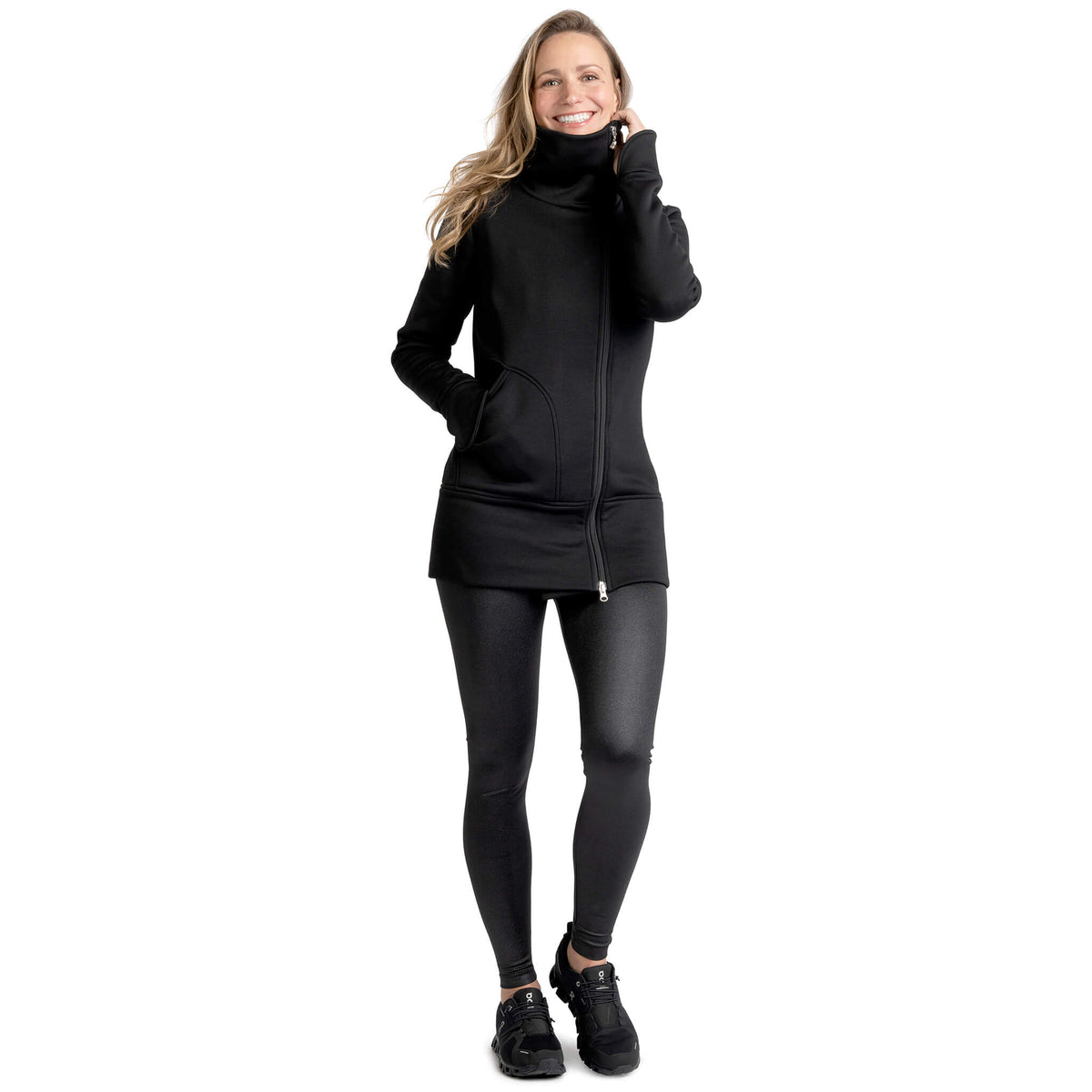 Veste Diana en Polar - Noir - Legging Angelina Céleste - par KSL