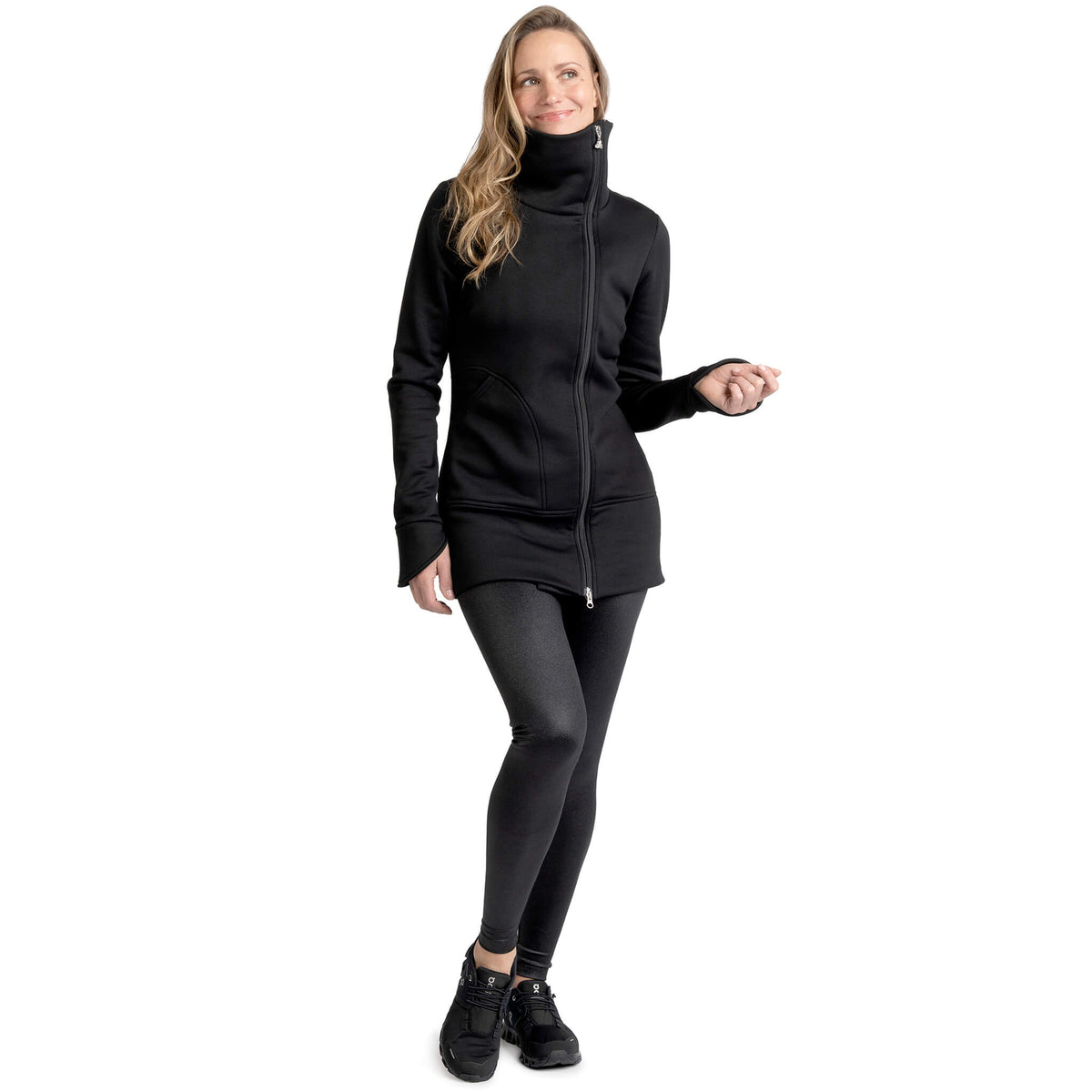 Veste Diana en Polar - Noir - Legging Angelina Céleste - par KSL