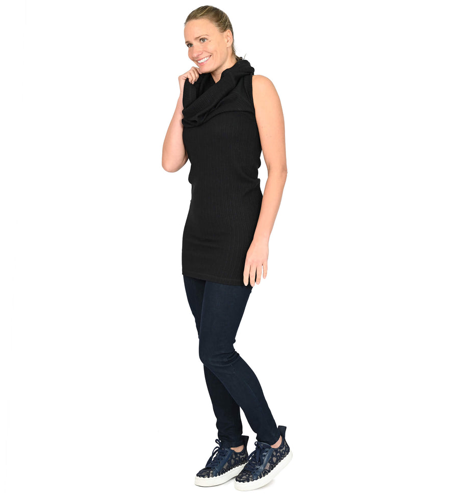 Tina - Robe noire transformable et confortable