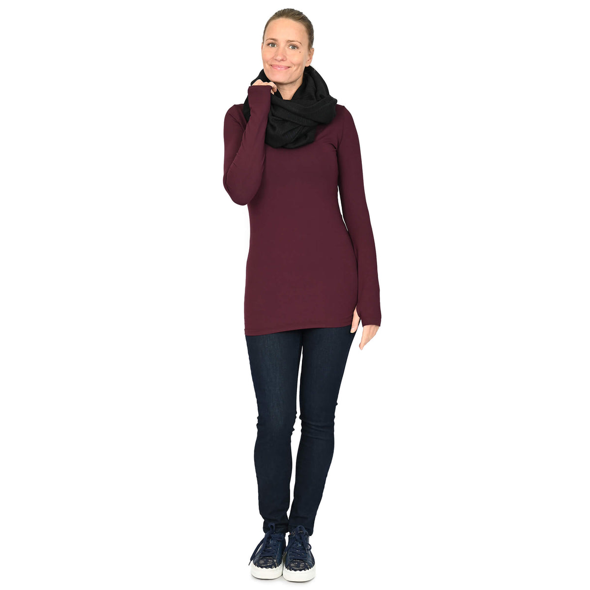Robe noire transformable et confortable - Tina