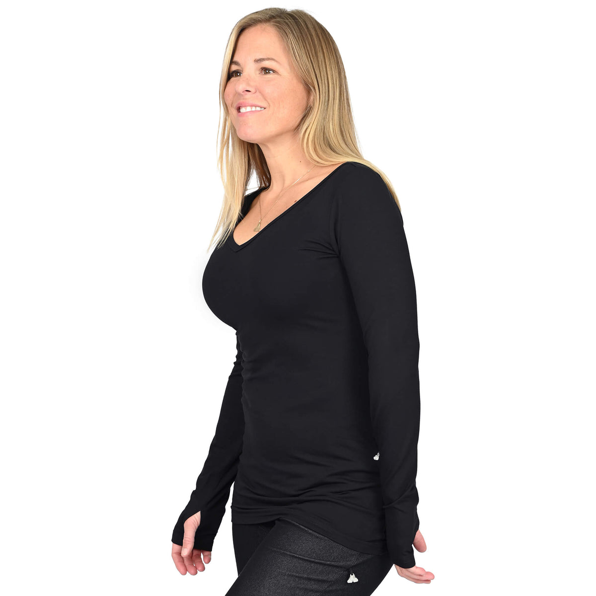 Chandail à manches longues Amandine noir par KSL