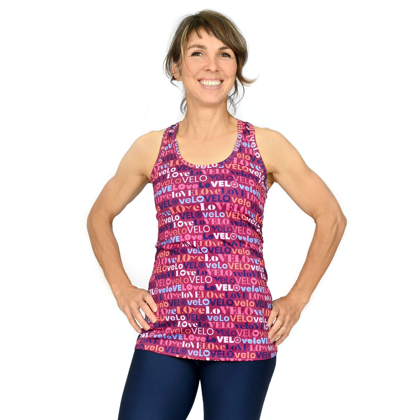 Lysanne - Camisole imprimée infroissable à dos nageur - Collection LOVELO