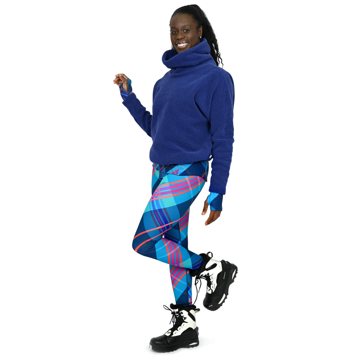 Legging à carreaux et taille haute - Angèle Édition Éco