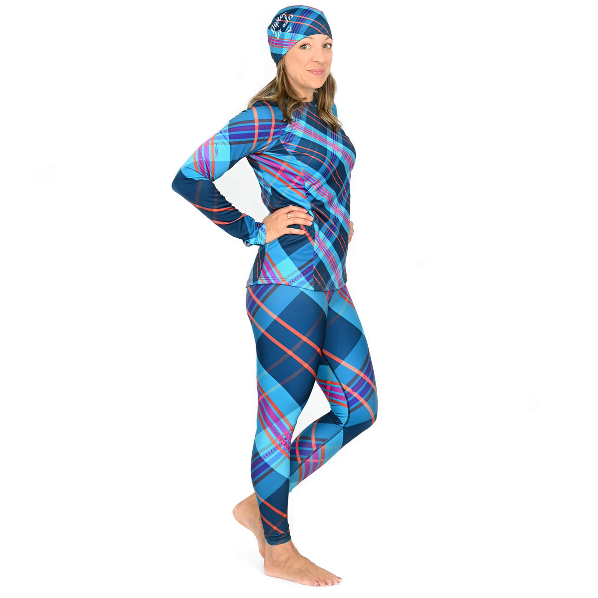Legging à carreaux et taille haute - Angèle Édition Éco
