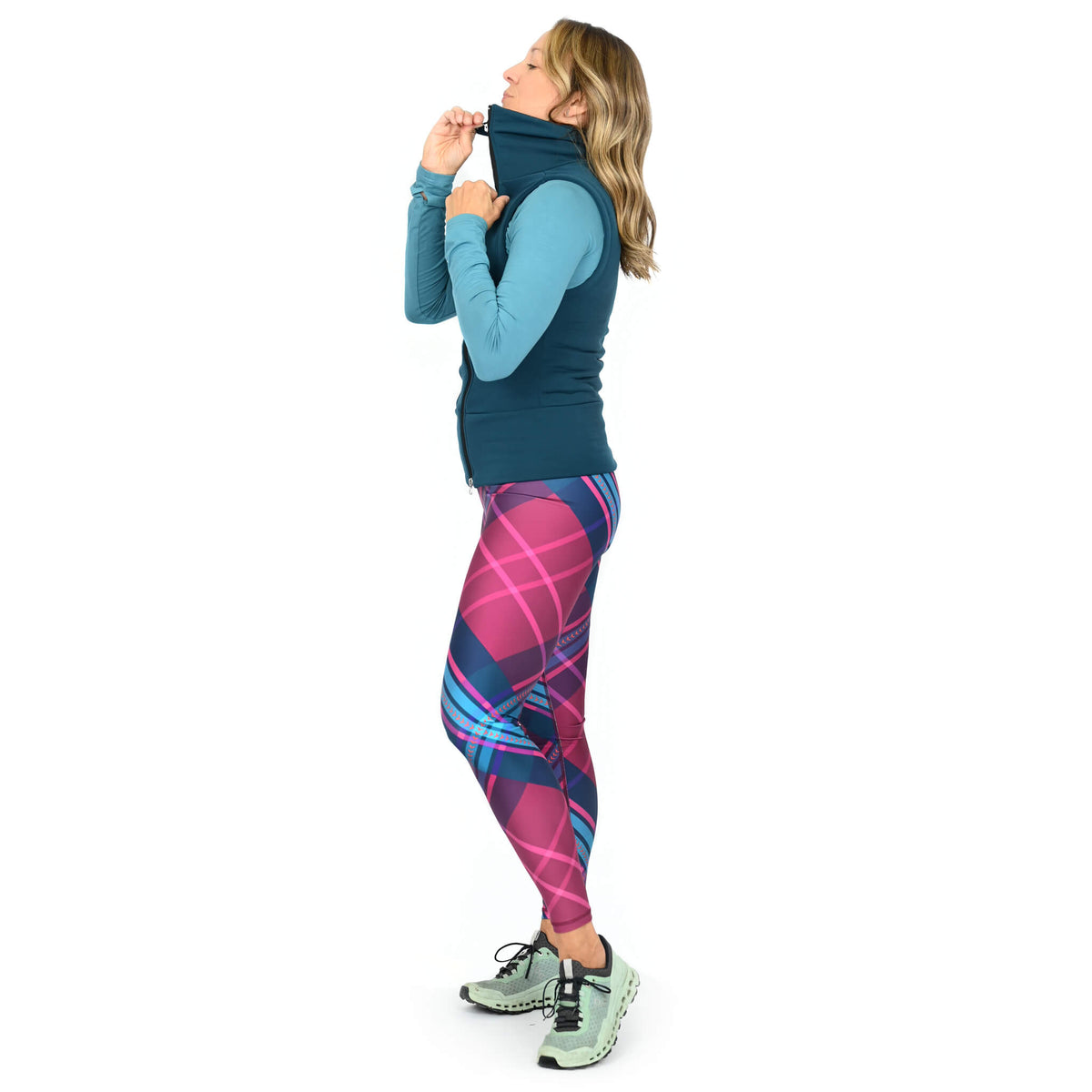 Legging à carreaux et taille haute - Angèle Édition Éco