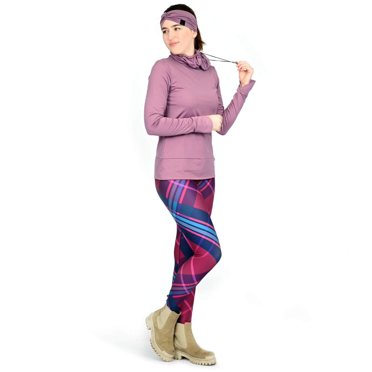 Legging à carreaux et taille haute - Angèle Édition Éco