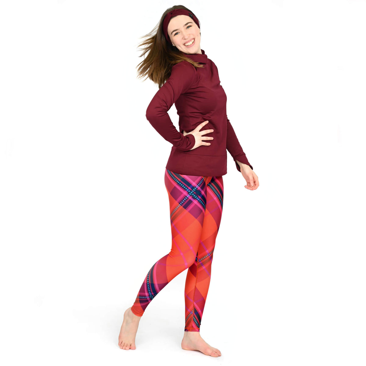 Legging à carreaux et taille haute - Angèle Édition Éco