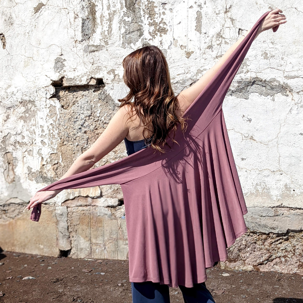 Camisole Rani, Veste Natacha et Pantalon Palazzo Saphir - Collection Voyage - Une création de KSL