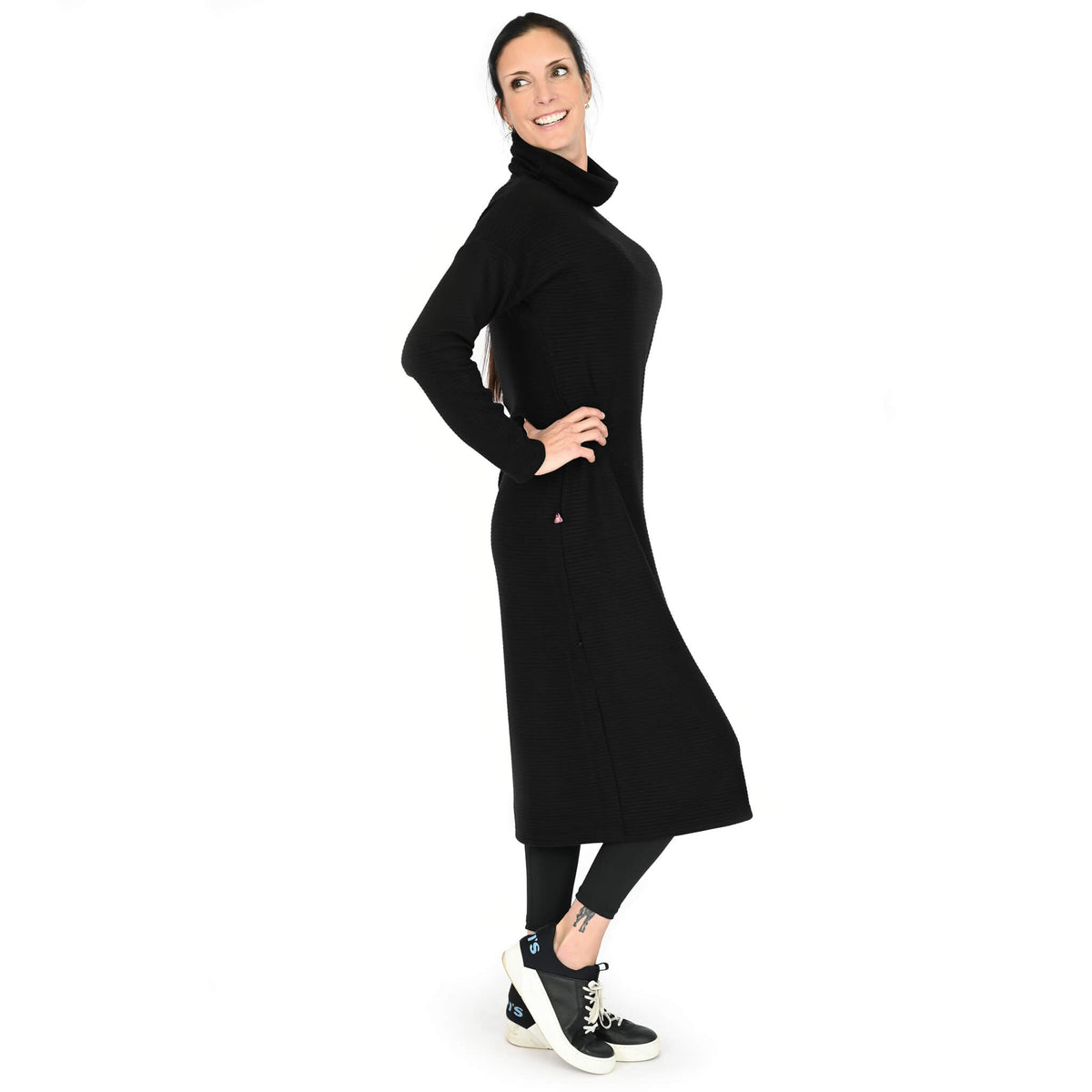 La robe Emma en tricot noir : une création de KSL