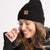 Tuque Miss Alpaga faite à la main en laine de bébé Alpaga - Couleur Noir - par KSL
