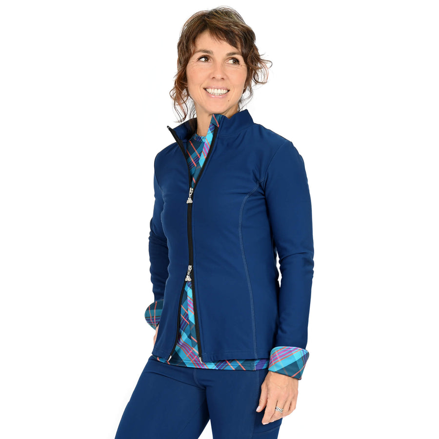 Veste Taïga Marine et Chandail Beth Turquoise par KSL