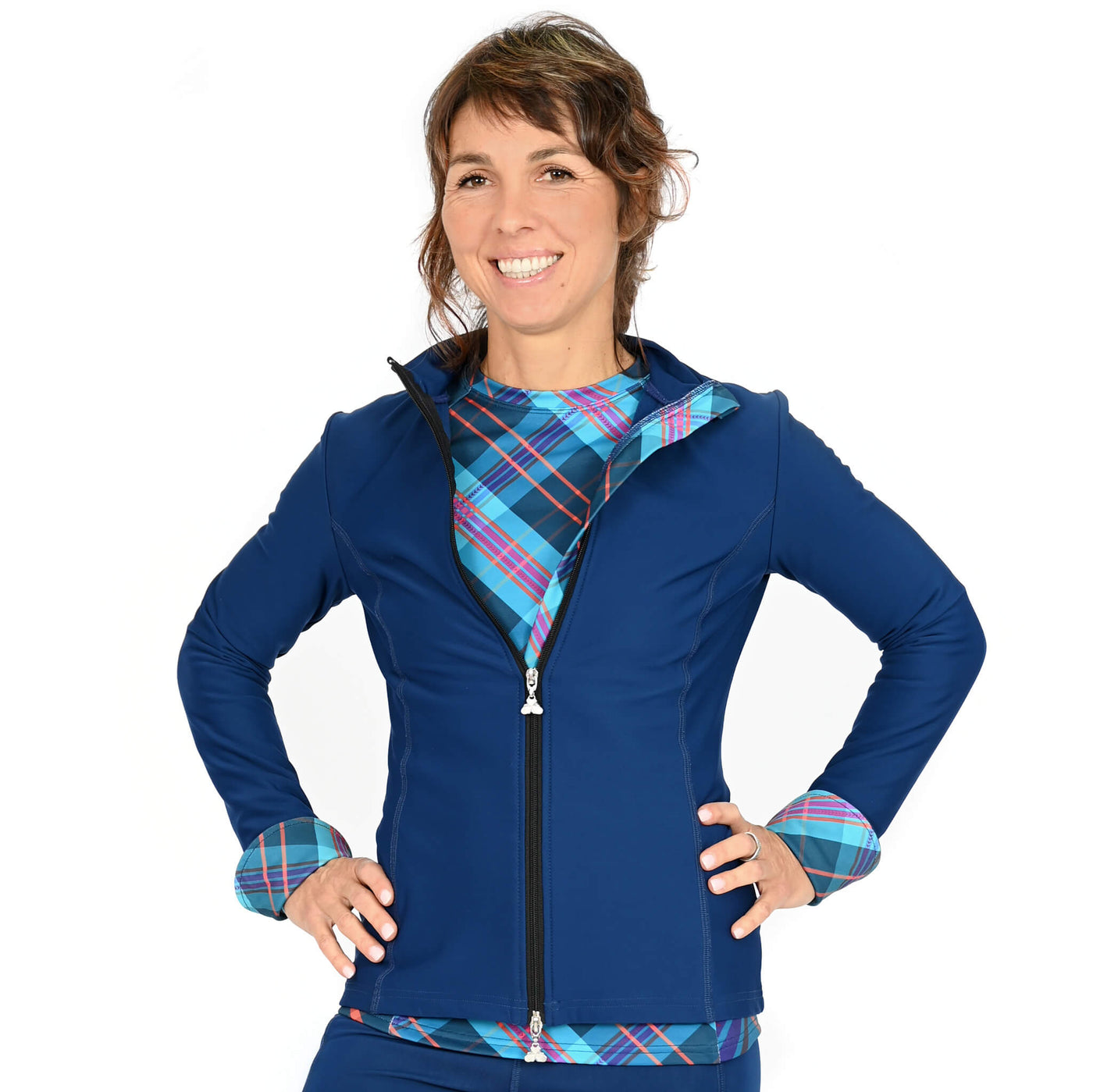 Veste Taïga Marine et Chandail Beth Turquoise par KSL