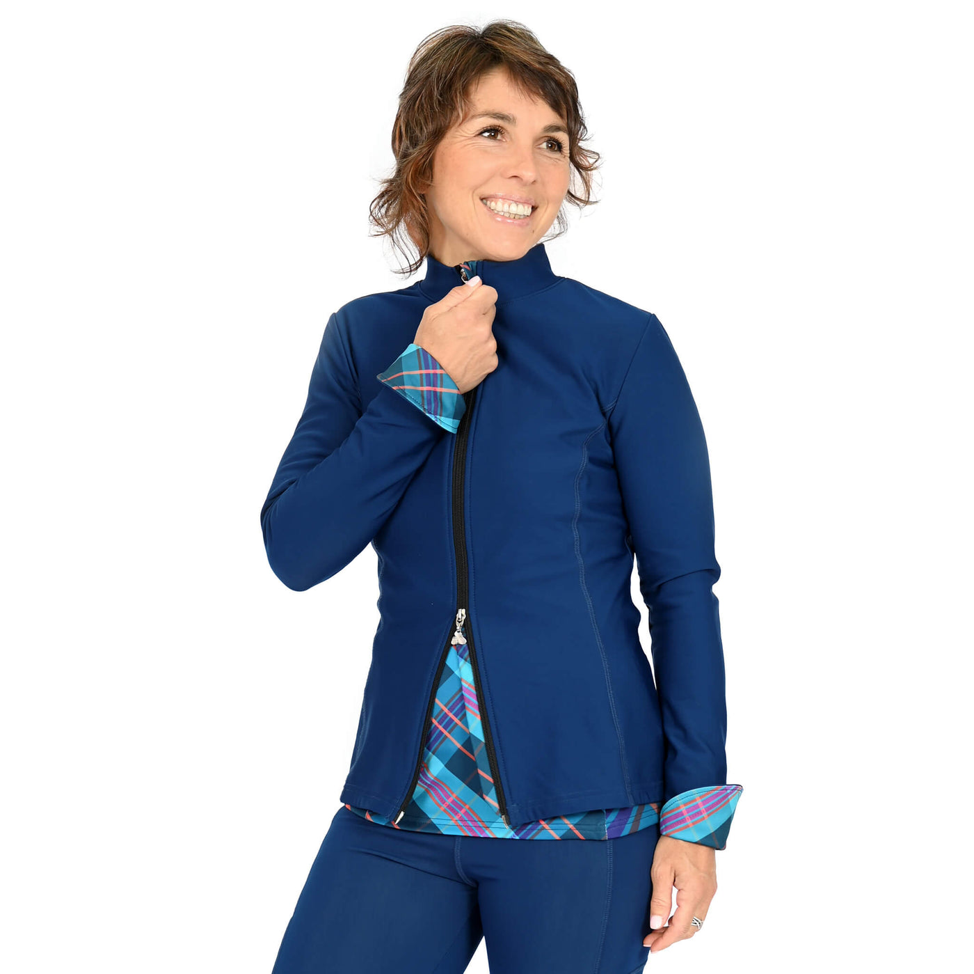 Veste Taïga Marine et Chandail Beth Turquoise par KSL